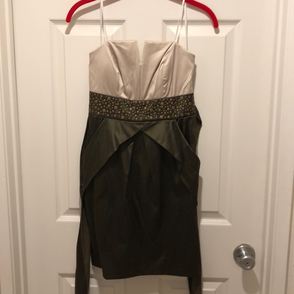 Green And Tan Dress